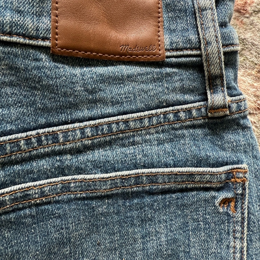 Madewell Classic Denim Jeans with Brown Accents